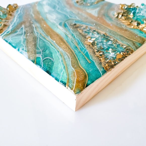 SOLD - Geode Wall Art/Decorative Piece - Picture 8 of 16